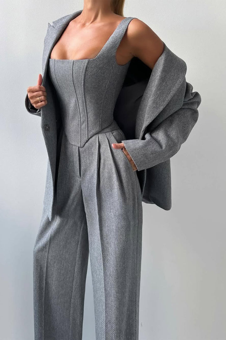 Womens Three-Piece Suit Set