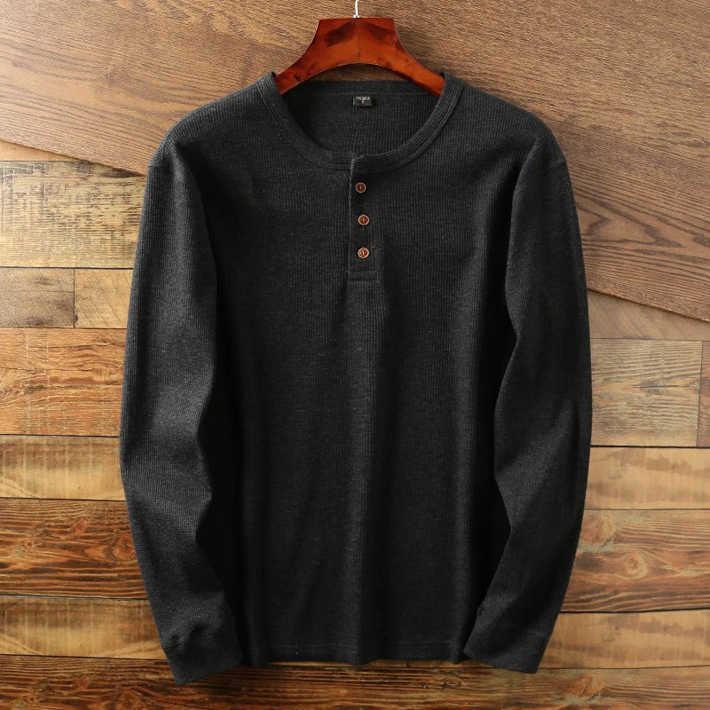 Mens Long Sleeve Ribbed Cuff Everyday Shirt