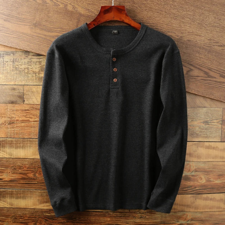 Mens Long Sleeve Ribbed Cuff Everyday Shirt