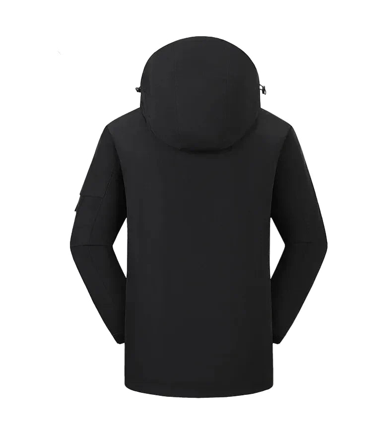 Mens Heated Fleece Lined Hooded Winter Jacket