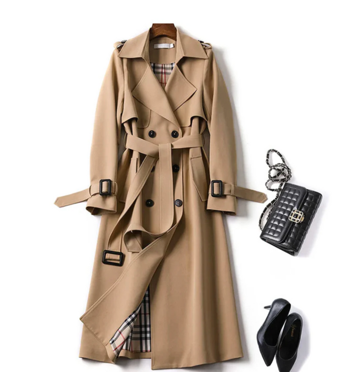 Womens Belted Water Resistant Trench Coat
