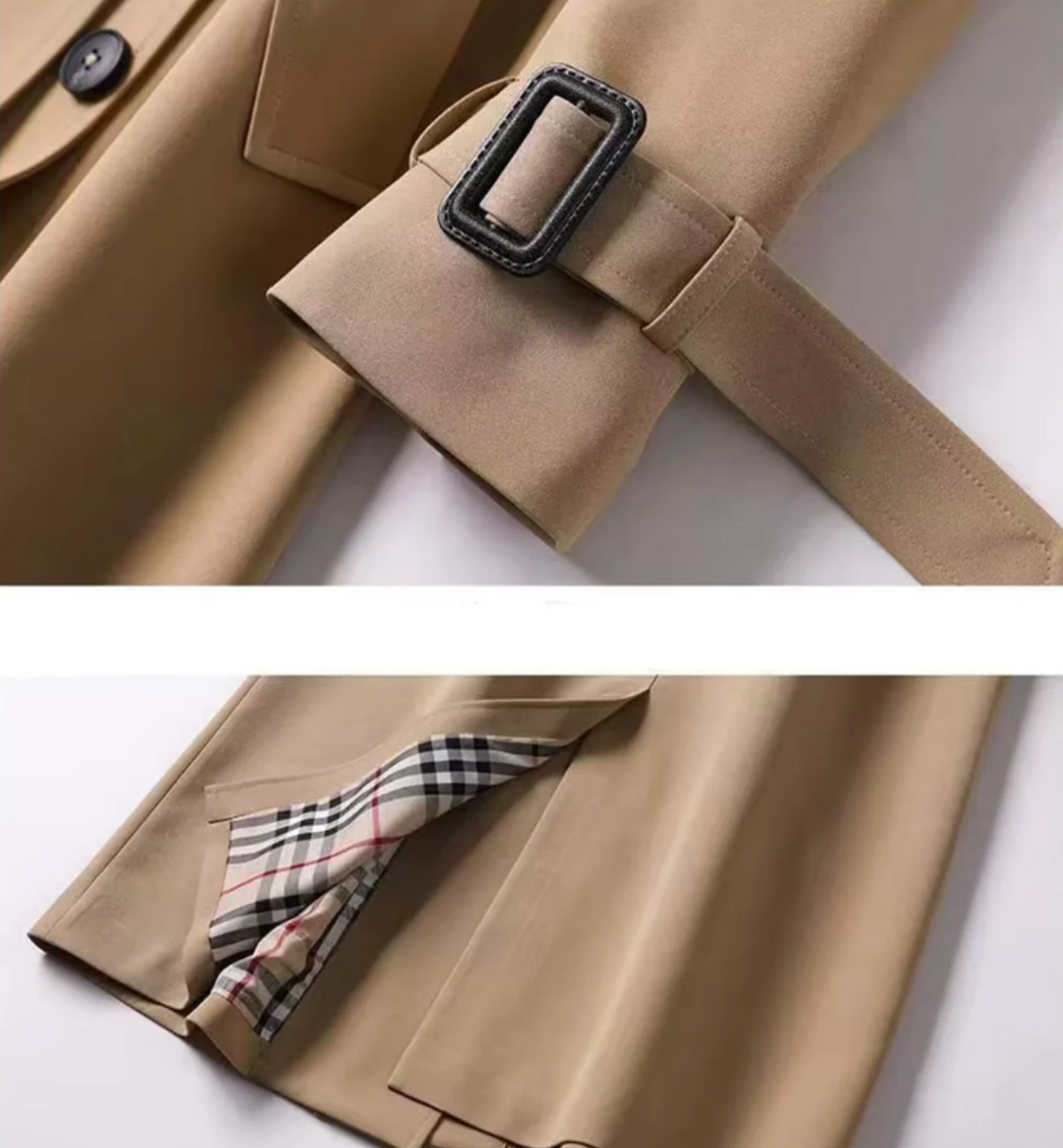 Womens Belted Water Resistant Trench Coat