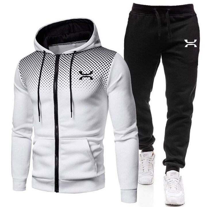 Mens Hooded Zip Front Relaxed Fit Tracksuit