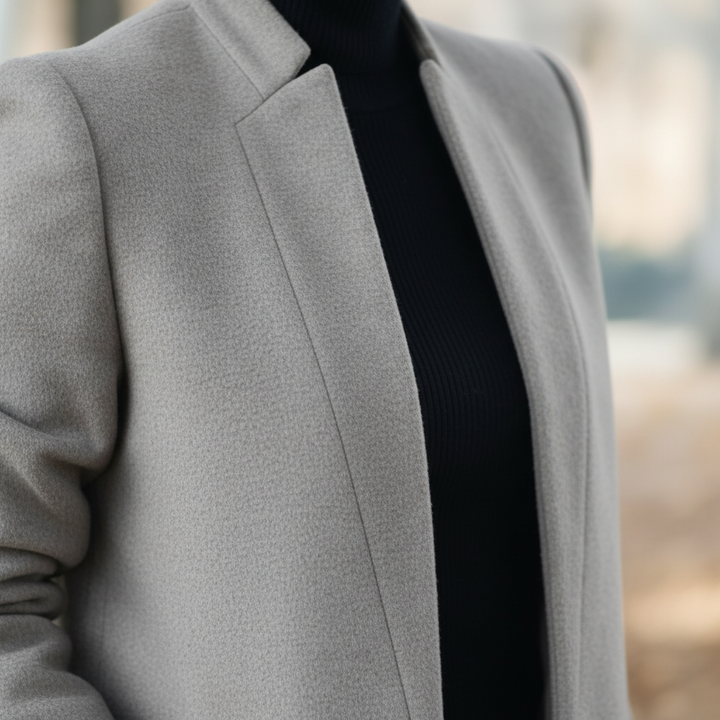 Womens Wool Blend Stand Collar Coat