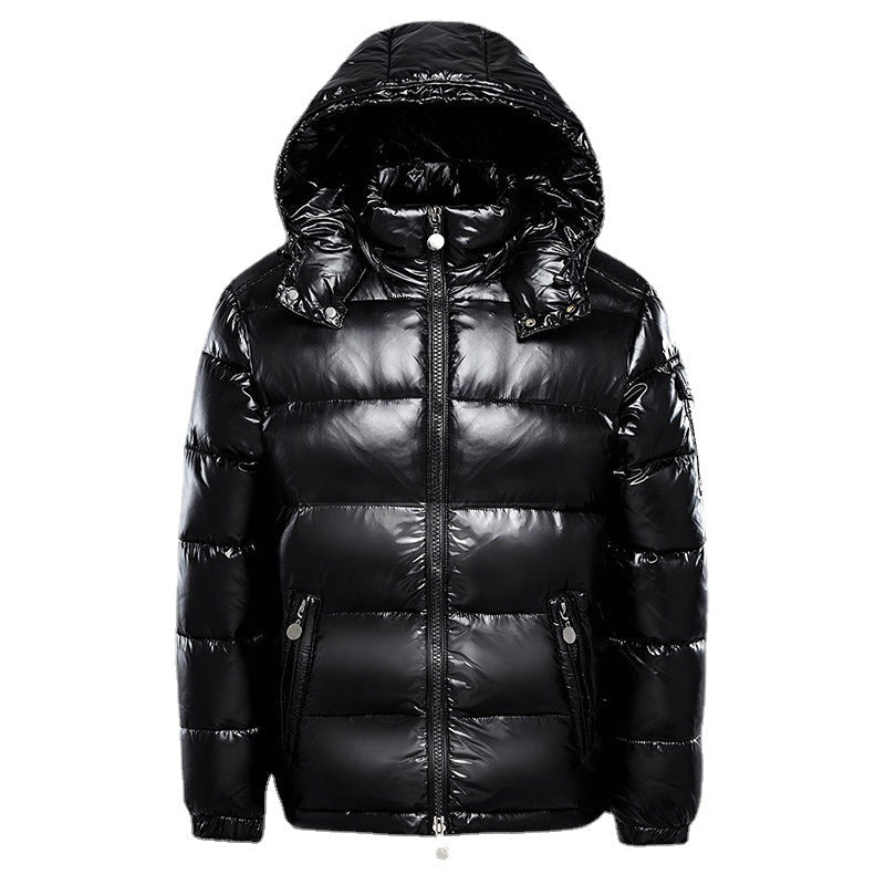 Mens Hooded Zip Front Quilted Coat