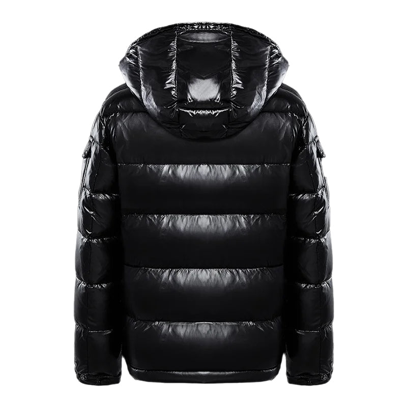Mens Hooded Zip Front Quilted Coat