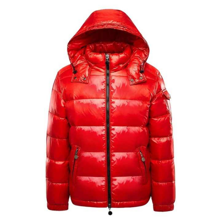 Mens Hooded Zip Front Quilted Coat