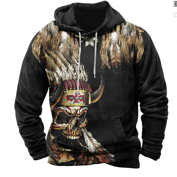 Mens Longline Ribbed Cuff Everyday Hoodie