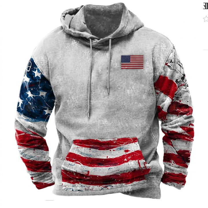 Mens Longline Ribbed Cuff Everyday Hoodie