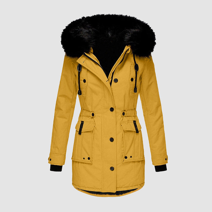 Womens Waterproof Faux Fur Hood Parka