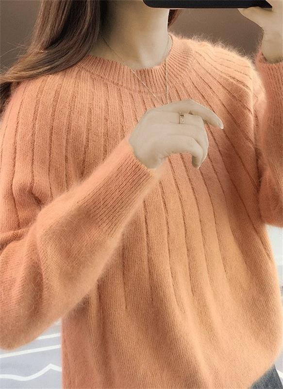 Womens Cashmere Knit Crew Neck Jumper