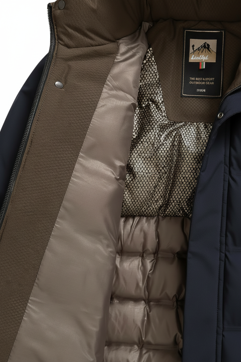 Mens Hooded Zip Front Parka