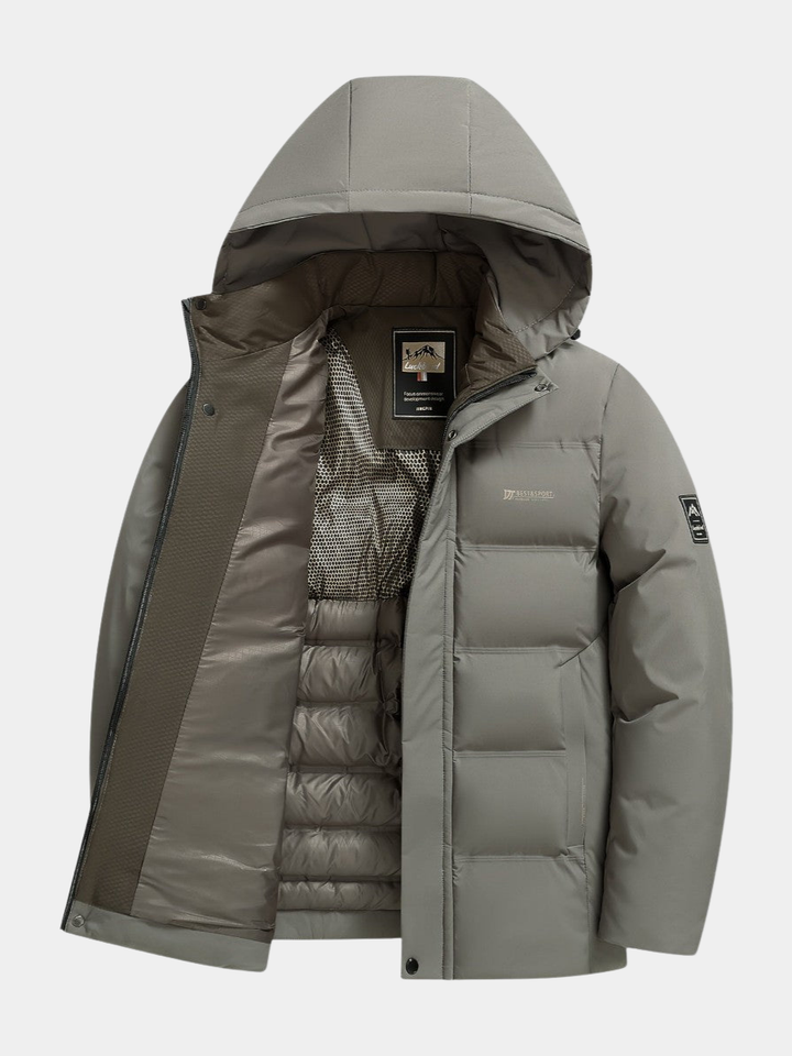 Mens Hooded Zip Front Parka