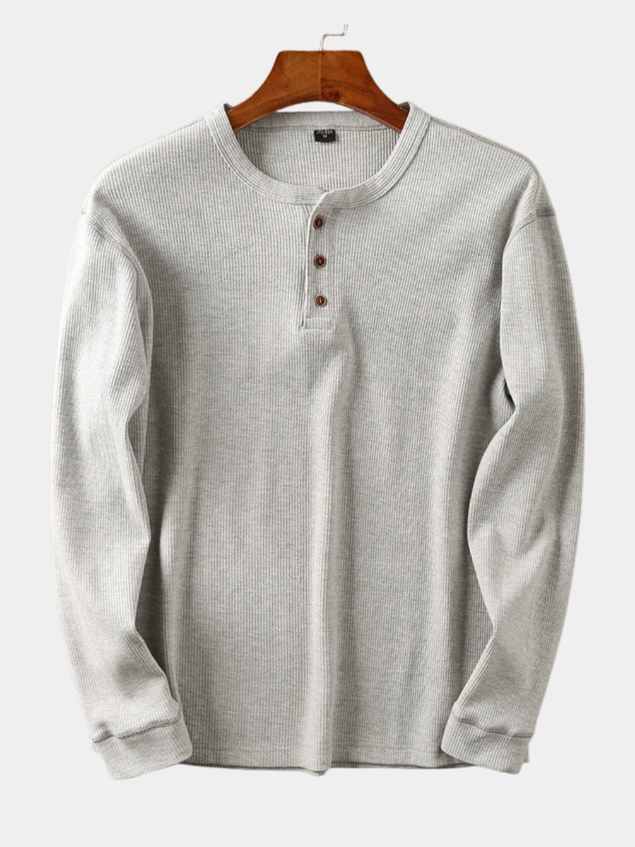 Mens Long Sleeve Ribbed Cuff Everyday Shirt