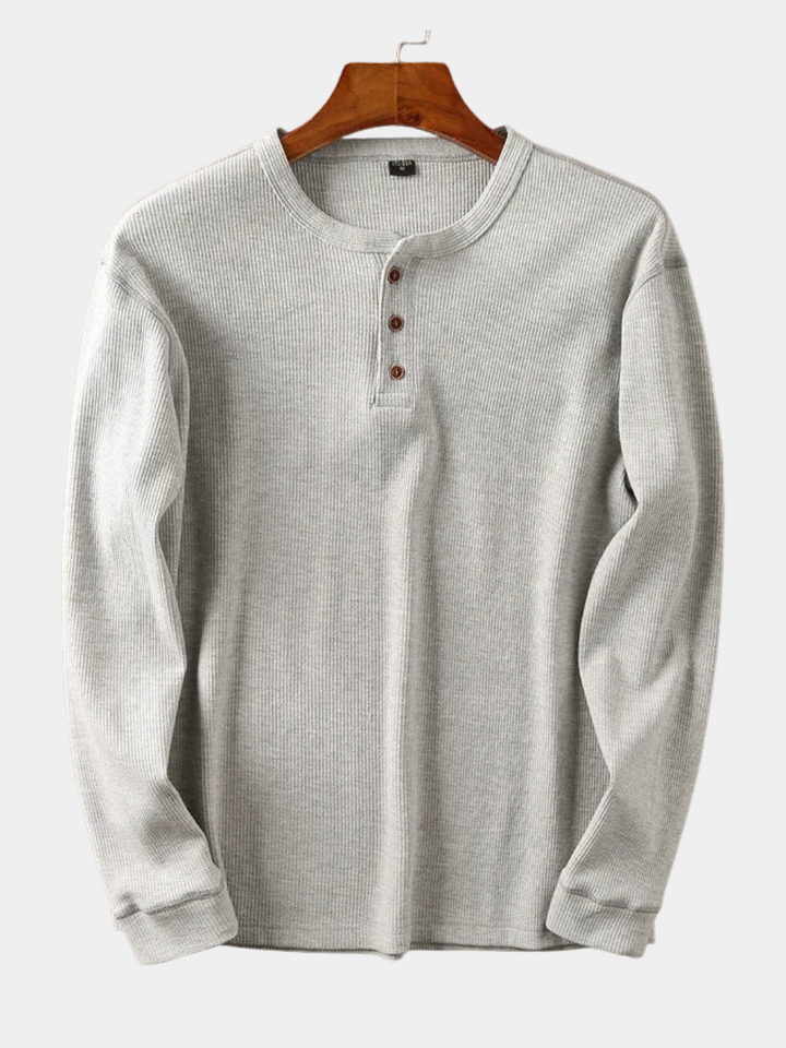 Mens Long Sleeve Ribbed Cuff Everyday Shirt