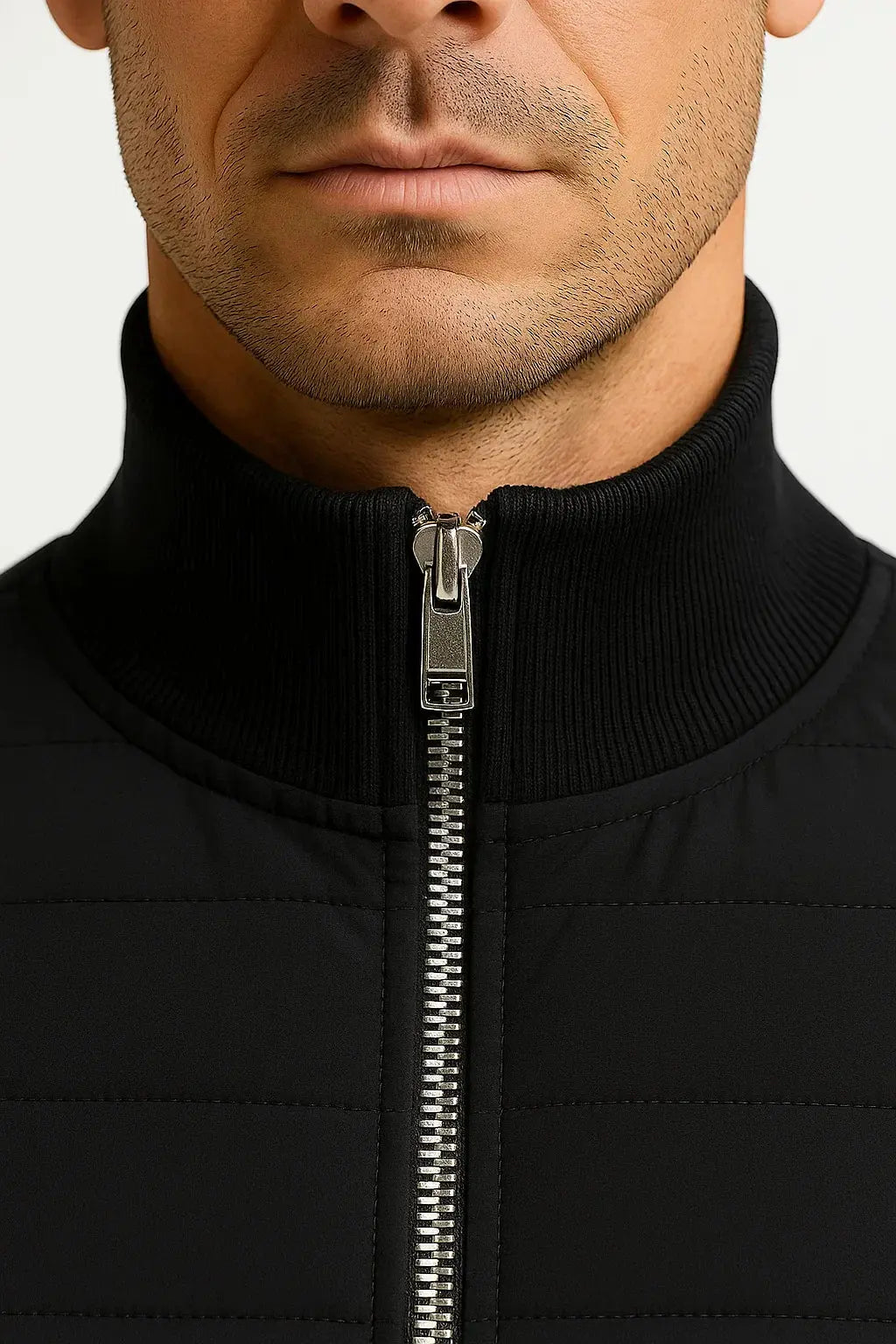 Mens Hybrid Quilted Knit Sleeve Jacket