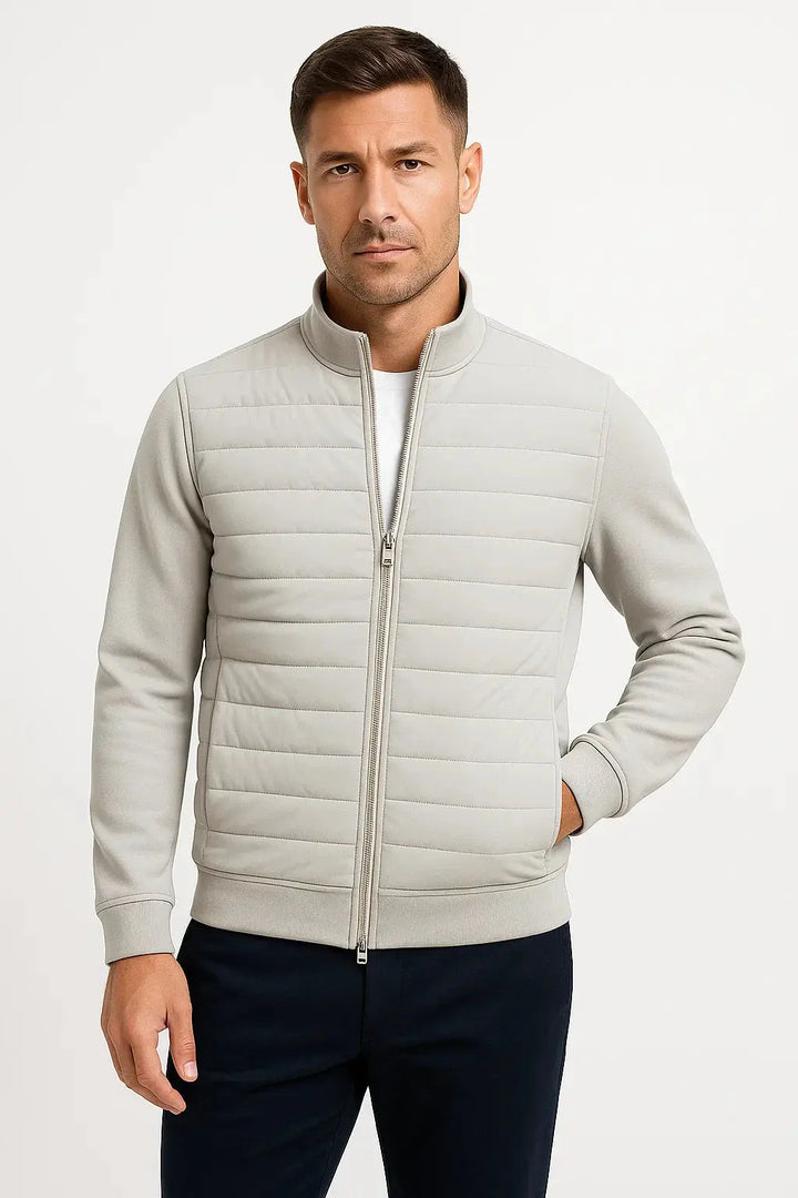 Mens Hybrid Quilted Knit Sleeve Jacket