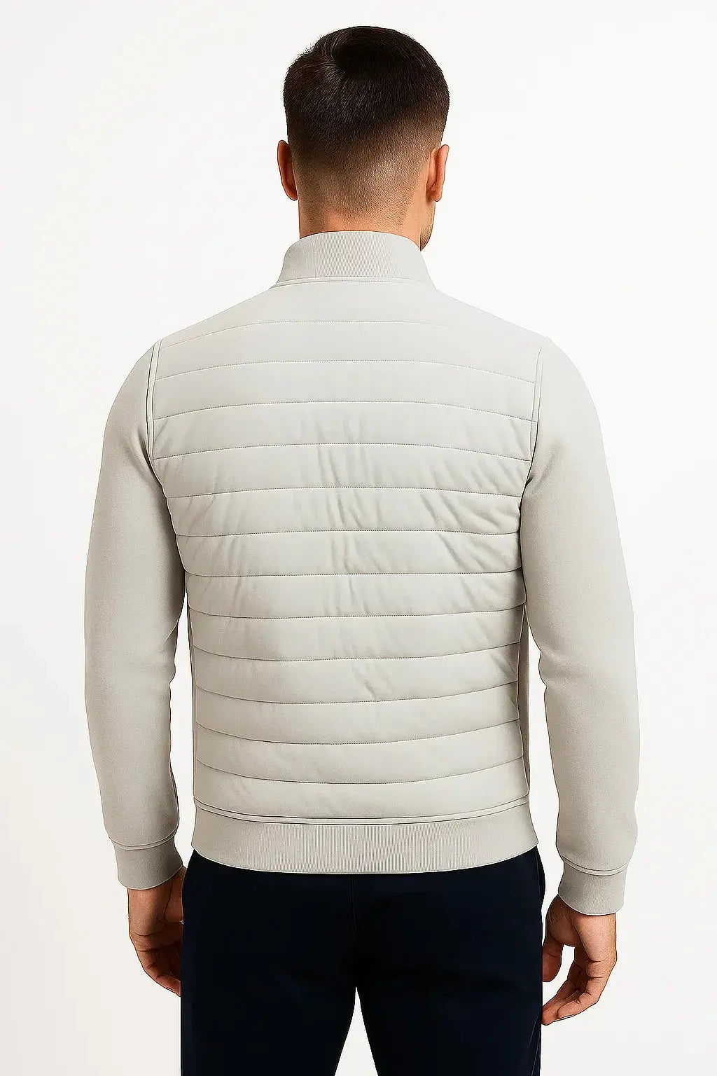 Mens Hybrid Quilted Knit Sleeve Jacket