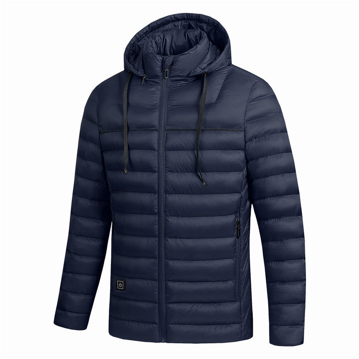 Mens Heated Hooded Puffer Jacket
