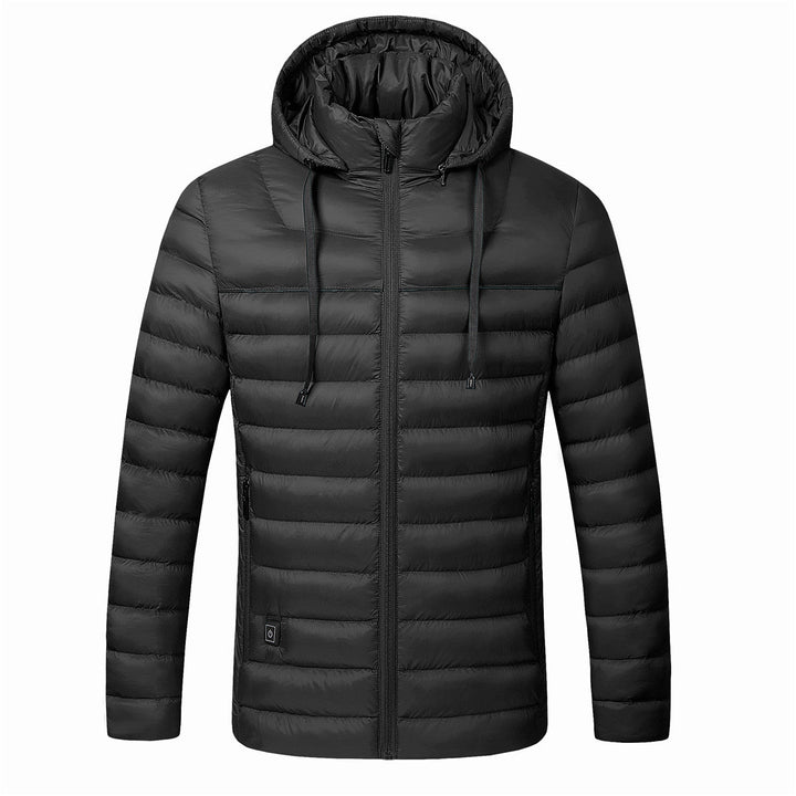 Mens Heated Hooded Puffer Jacket