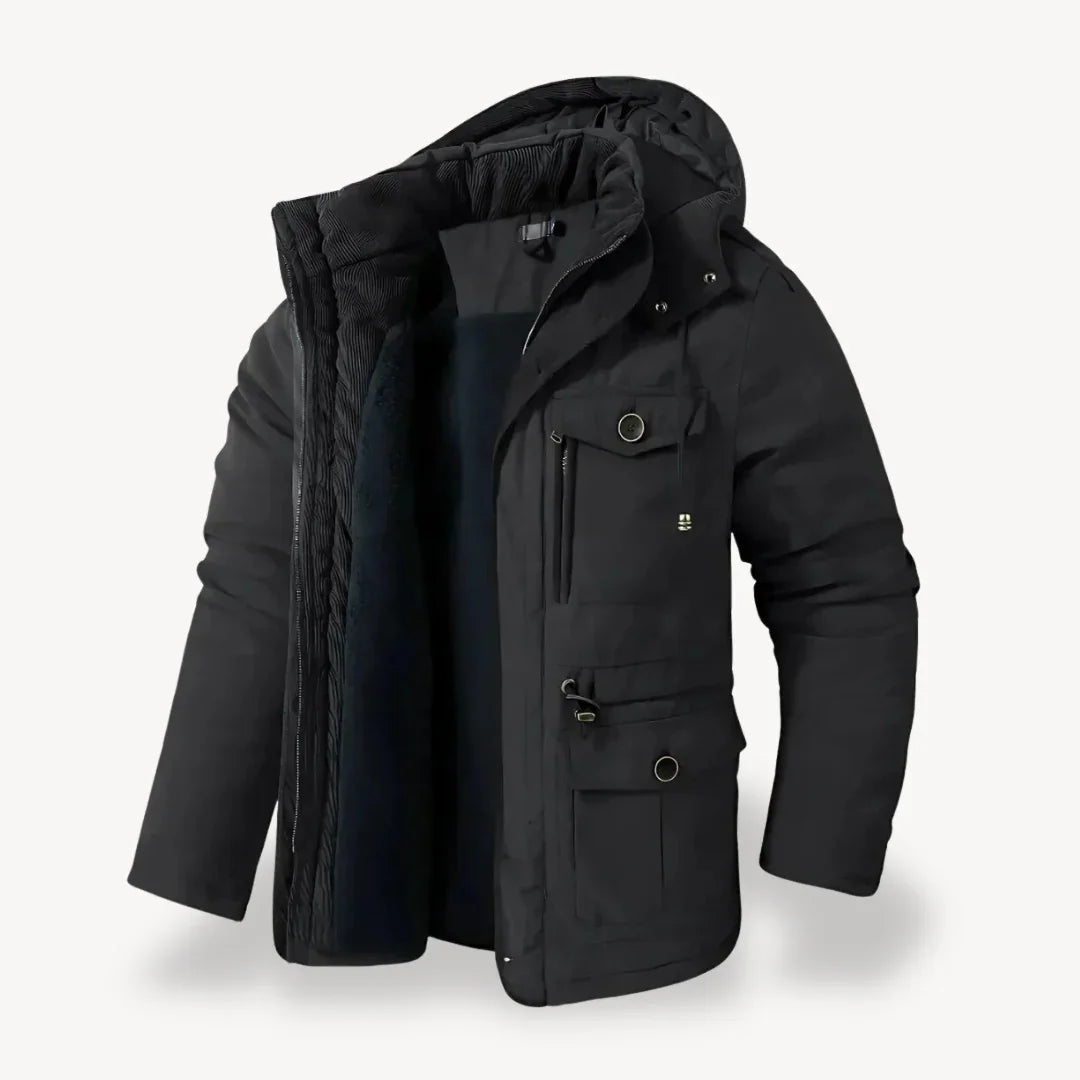 Mens Rugged Fleece Lined Winter Jacket