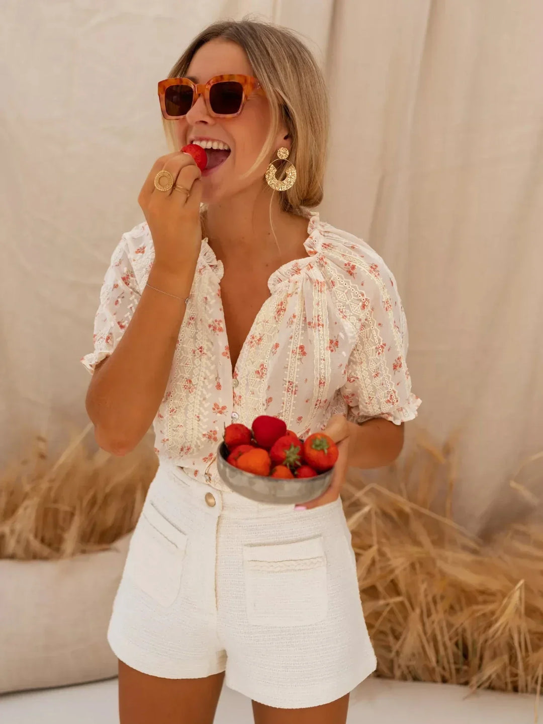 Elina | Floral Print Blouse for Women