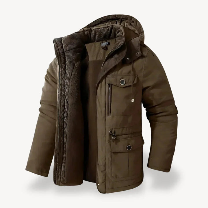 Mens Rugged Fleece Lined Winter Jacket