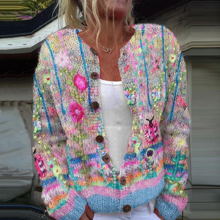 Womens Relaxed-Fit Cardigan