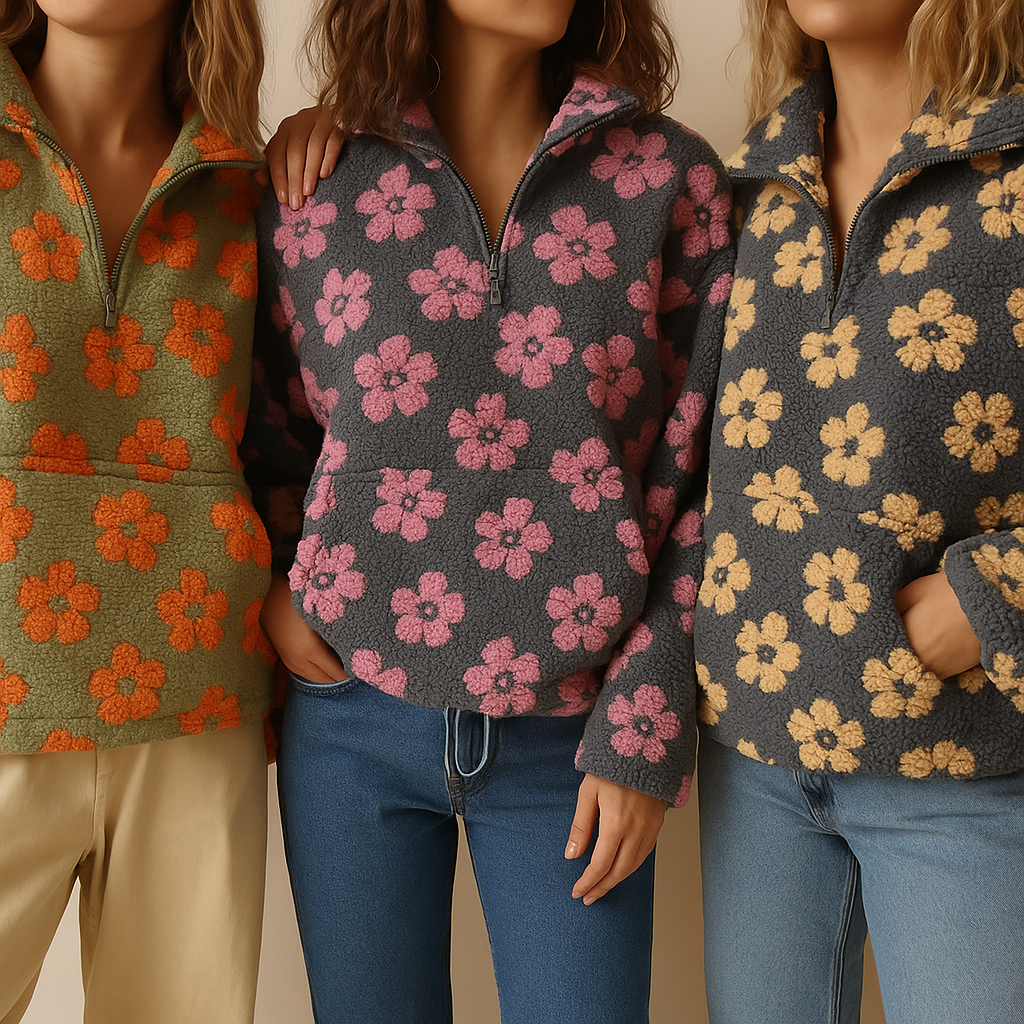 Olivia | Trendy Oversized Floral Sweater