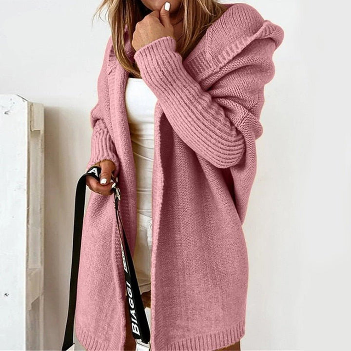 Womens Oversized Warm Hooded Cardigan