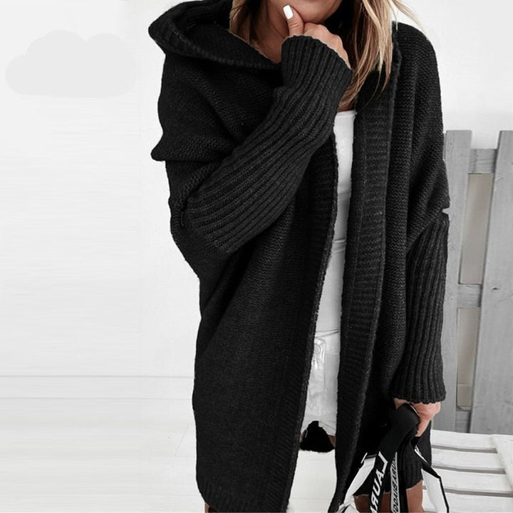 Womens Oversized Warm Hooded Cardigan