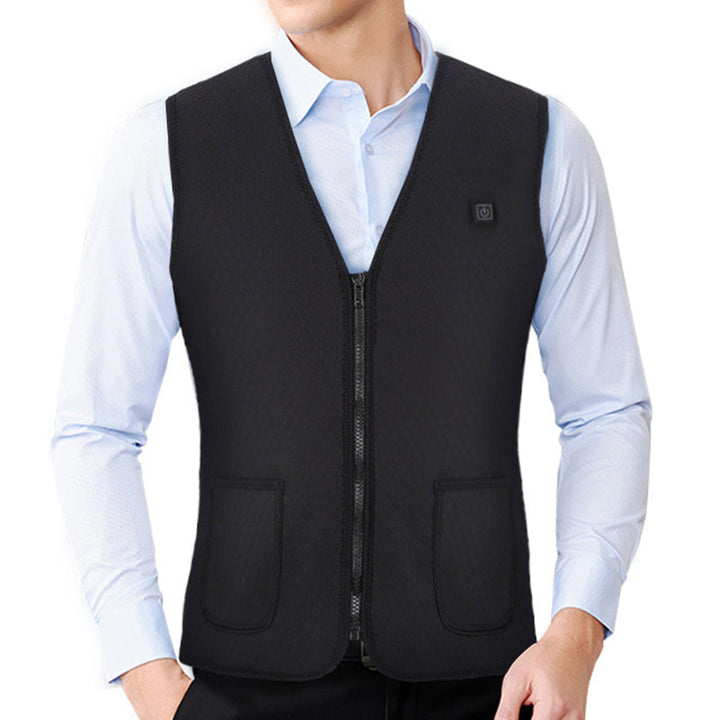 Mens Heated Slim Fit Zip Gilet