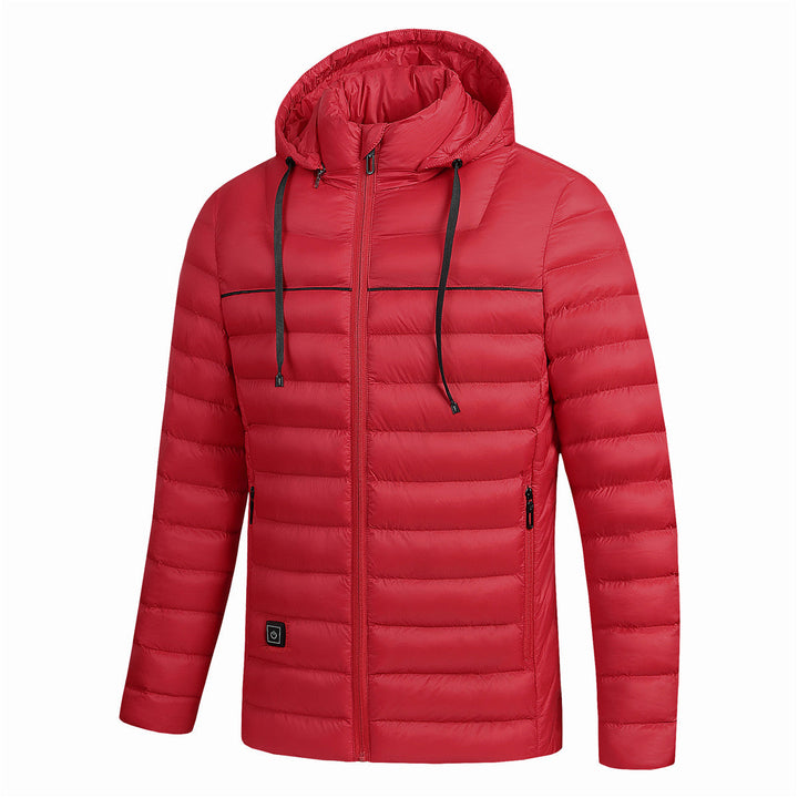 Mens Heated Hooded Puffer Jacket