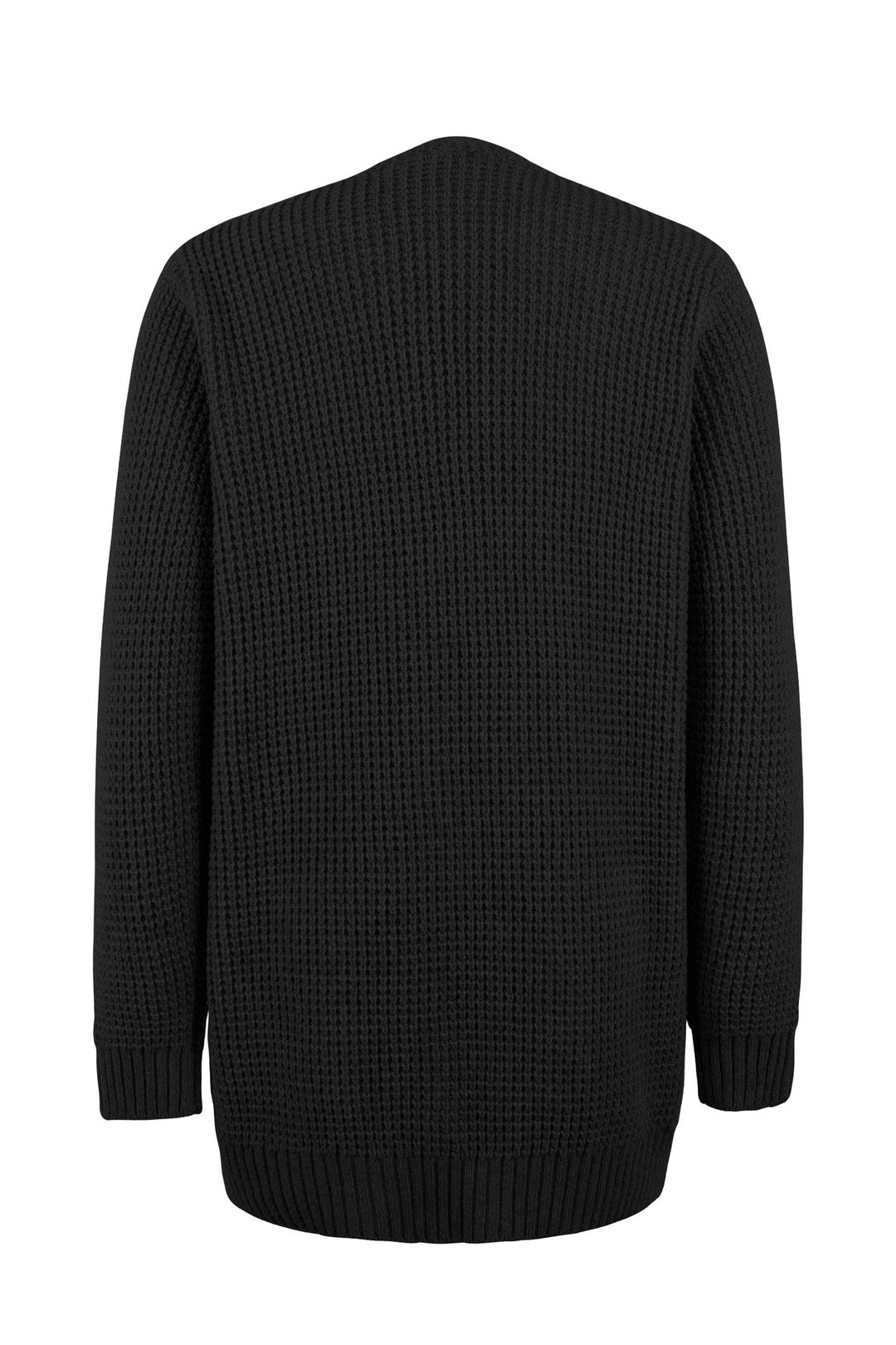 Womens Waffle Knit Open Front Long Cardigan