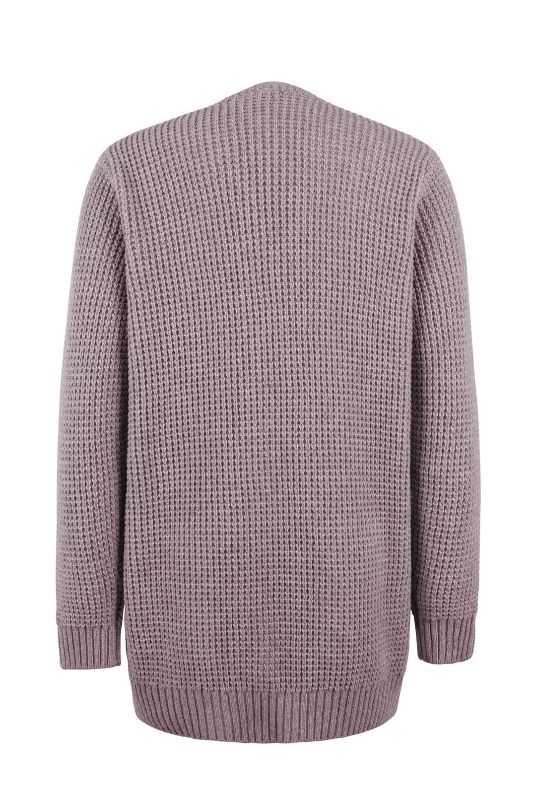 Womens Waffle Knit Open Front Long Cardigan