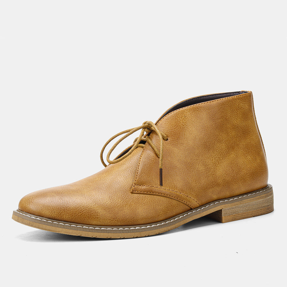 Mens Vintage Leather Chukka Ankle Boots