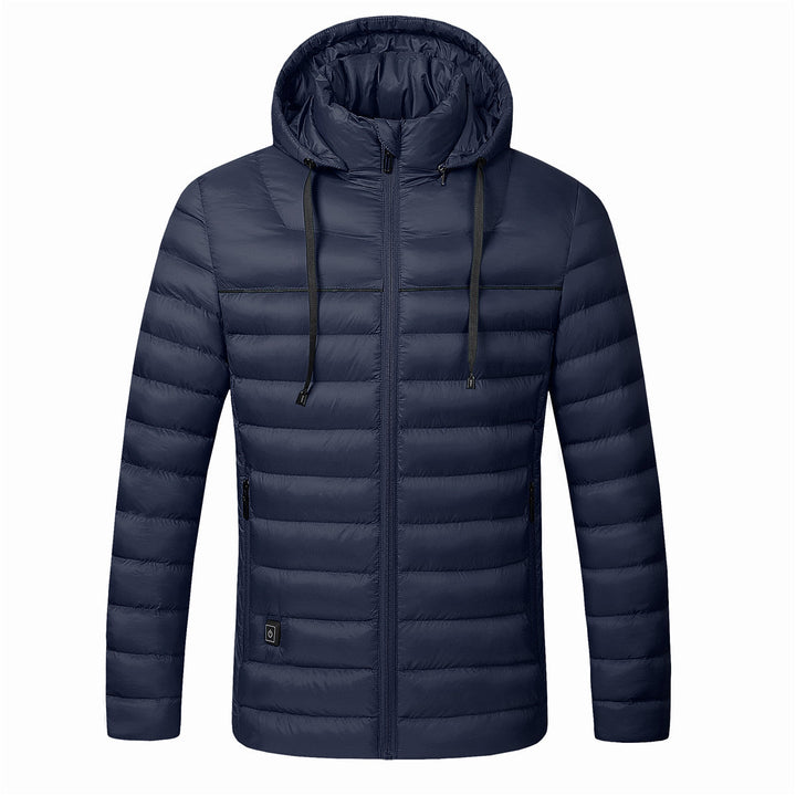 Mens Heated Hooded Puffer Jacket