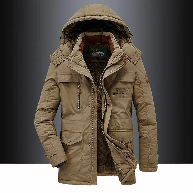 Mens Hooded Water Resistant Parka