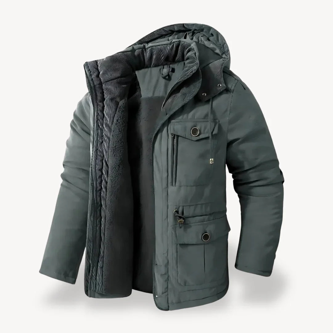Mens Rugged Fleece Lined Winter Jacket
