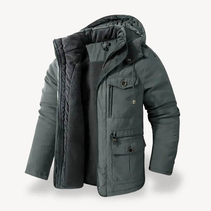 Mens Rugged Fleece Lined Winter Jacket