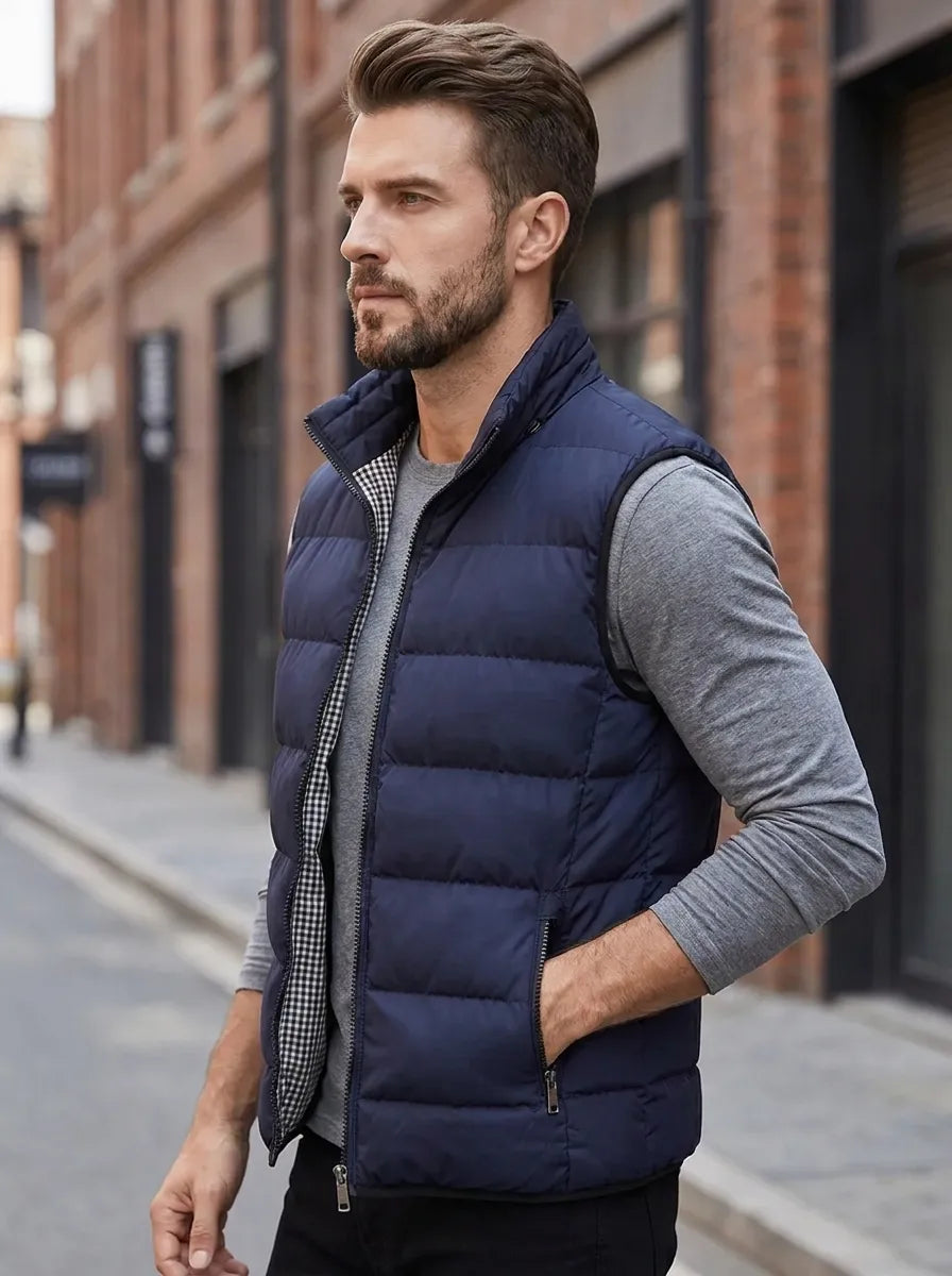 Mens Hooded Lightweight Quilted Gilet