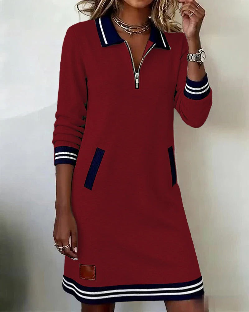 Honora | Chic Long Sleeve Cotton Dress