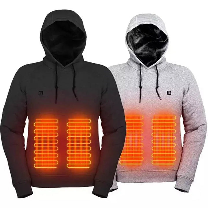 Mens Heated Fleece Lined Hoodie