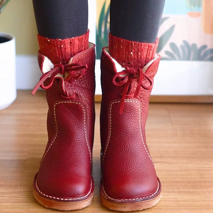 Womens Zip Front Waterproof Winter Boots