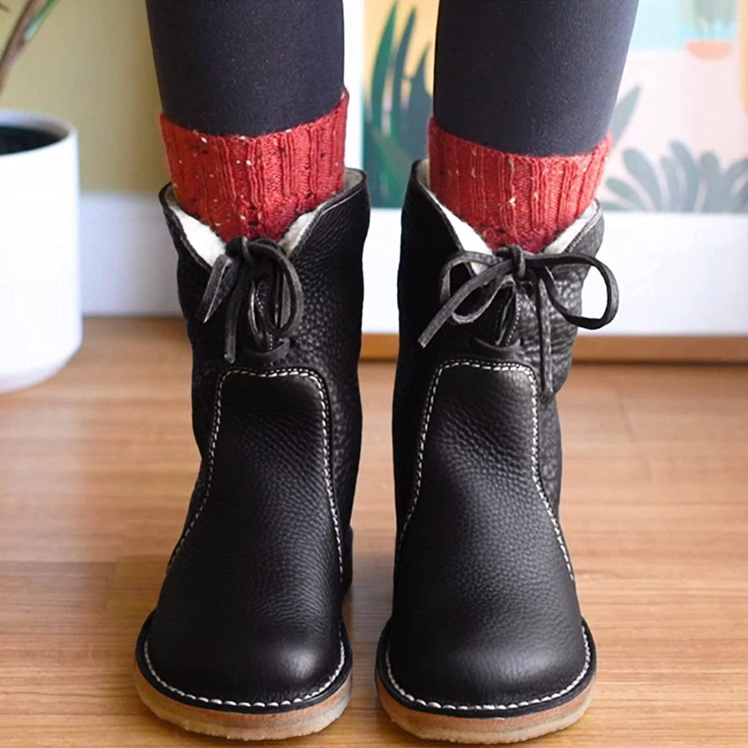 Womens Zip Front Waterproof Winter Boots