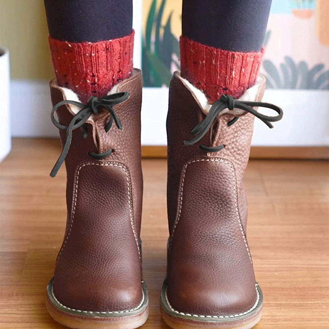 Womens Zip Front Waterproof Winter Boots