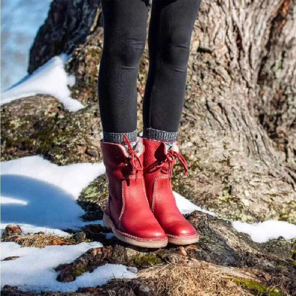 Womens Zip Front Waterproof Winter Boots