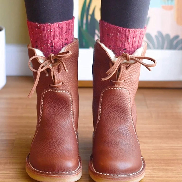 Womens Zip Front Waterproof Winter Boots