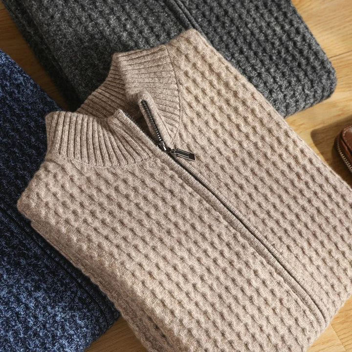 Mens Zip Front Everyday Regular Fit Cardigan