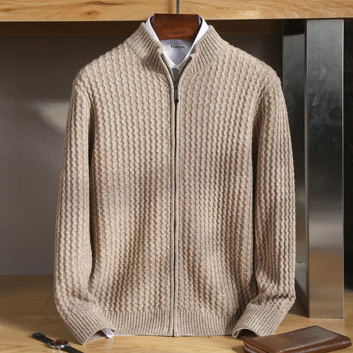 Mens Zip Front Everyday Regular Fit Cardigan